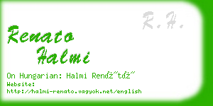 renato halmi business card